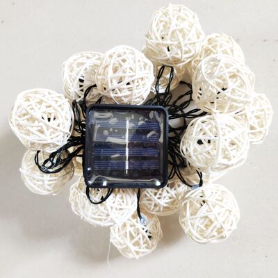 廠家直供太陽能庭院裝飾燈藤球燈串LED彩燈串婚慶店鋪裝飾LED彩燈