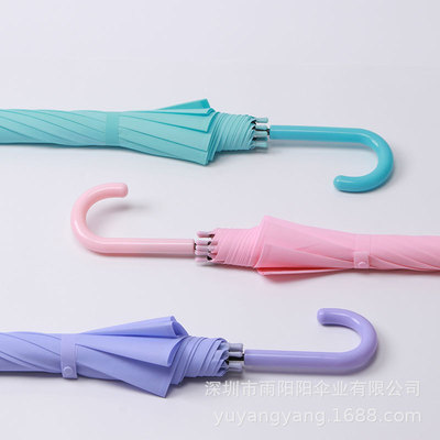 创意儿童晴雨伞小清新EVA磨砂半透明长柄广告伞礼品伞定做LOGO|ms