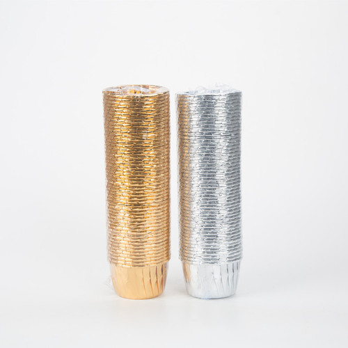 Gold and silver paper cup baking cake paper cup muffin cup cake paper holder coated rolled edge muffin chiffon cup 50 pieces