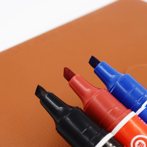 Stedam quick-drying A8 large-head pen black oily thick pen does not fade double-headed marker pen with ink refillable marker pen