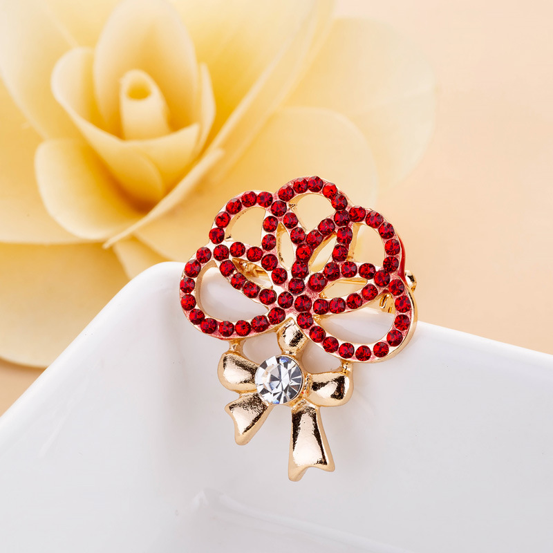 11g Weight Brooches Classification Daily Occasion Alloy Material Mother'S Day Festival Flower Pattern Women's Gender Plating Design Elegant Style Elegant Flower Alloy Plating Women's Brooches 16