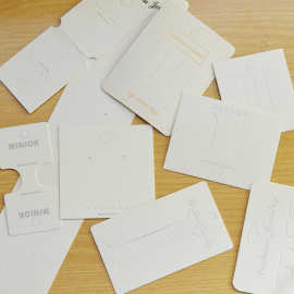 韩版印NYU简约款白色发夹卡片烫银包装纸卡头饰品手工DIY配件材料