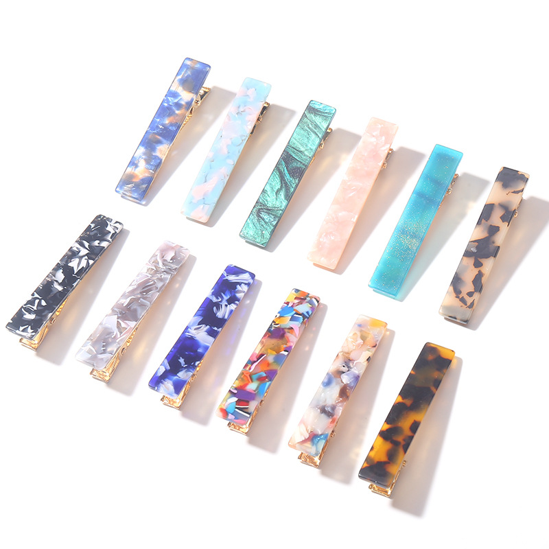 Fashion Style Fashion Geometric Color Block Acetic Acid Sheets Hair Clip