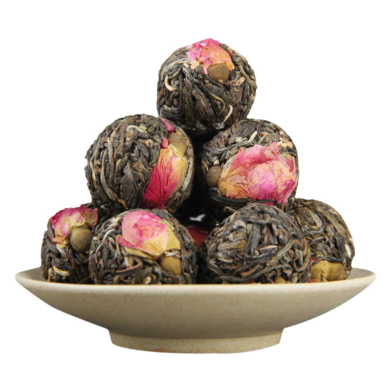 Wholesale flowers Pu-erh tea rose tea dragon balls pure hand-crafted Pu-erh tea raw tea ancient tree tea pure material raw tea