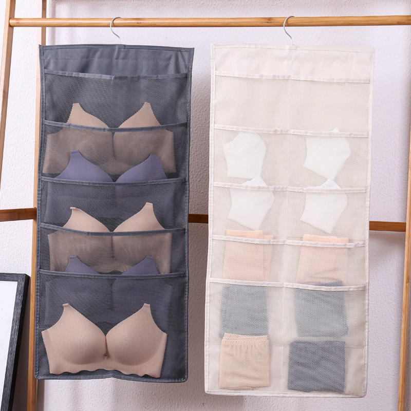衣柜内裤内衣收纳袋布艺神器宿舍门后包包衣服袜子收纳挂袋墙挂式|ms