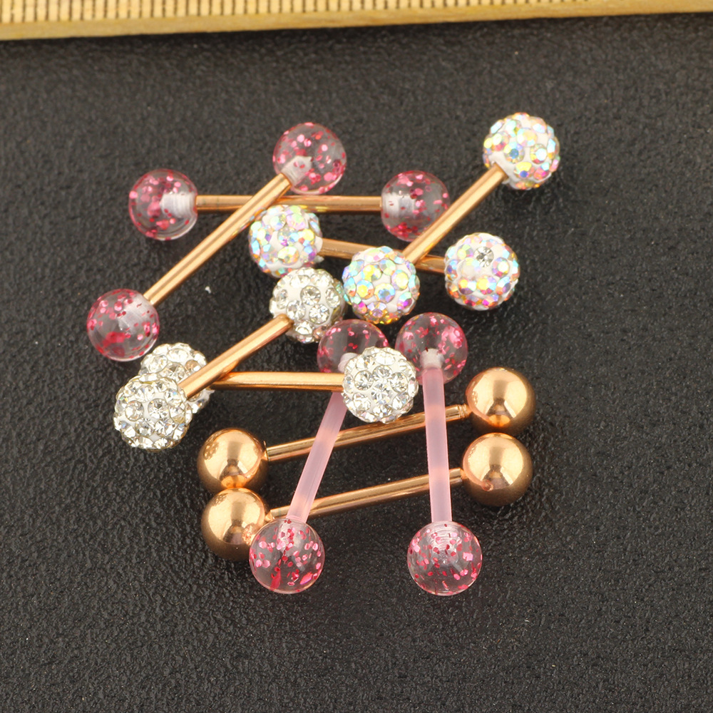 Labret piercing jewelry detail image