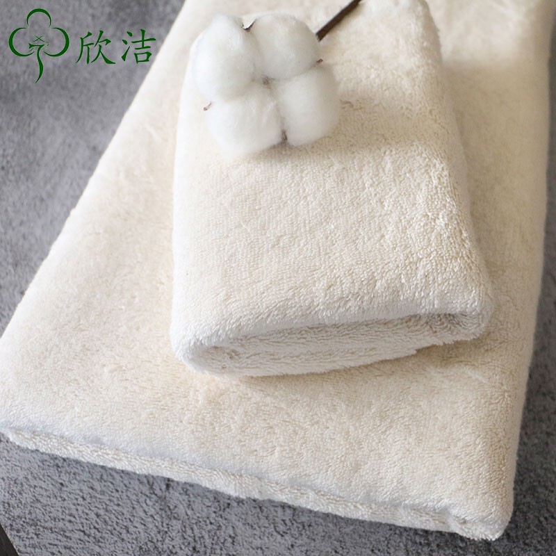 Hotel and Guesthouse Postpartum Care Center Bath Towels, Pure Cotton, Natural Color, No Fluorescent Agents, Long Terry Loops, Skin-Friendly
