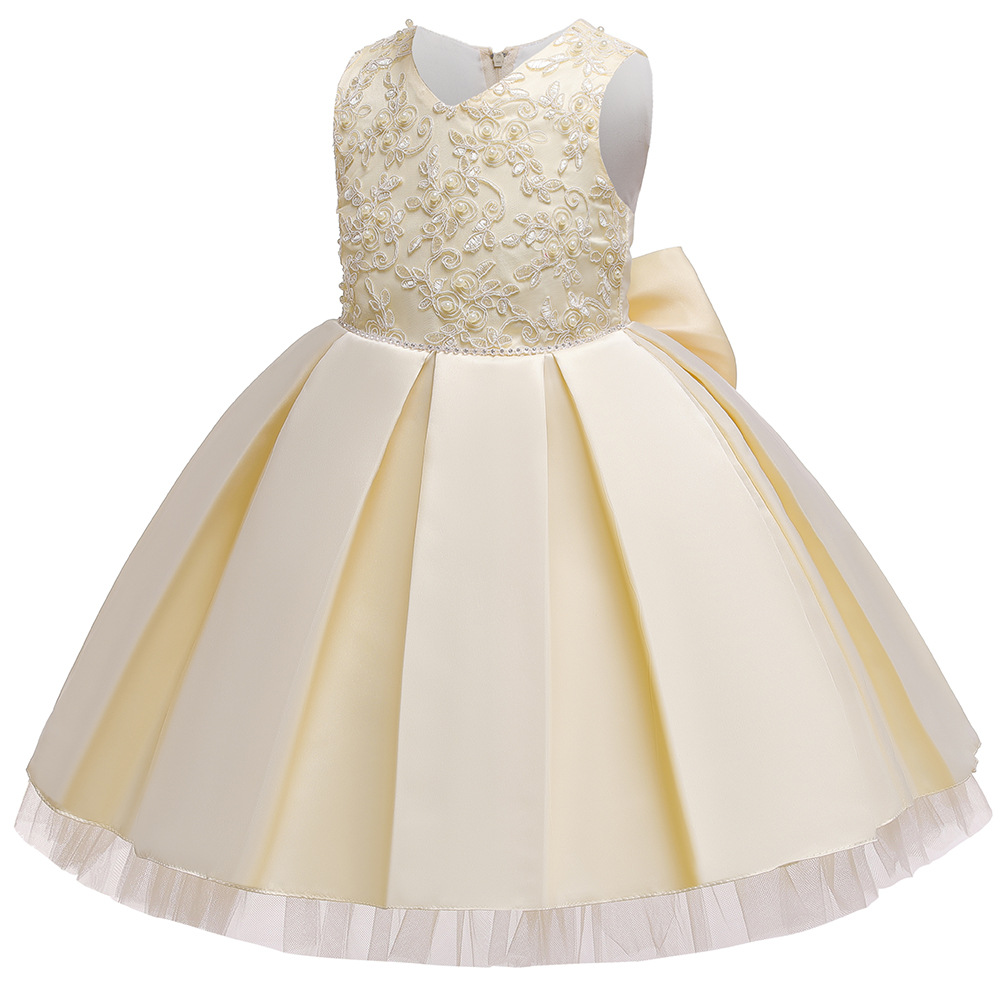 Européen Et Américain Nouveaux Enfants Robe De Filles Princesse Pettiskirt Fleur Fille De Mariage Robe Enfants Robe display picture 18