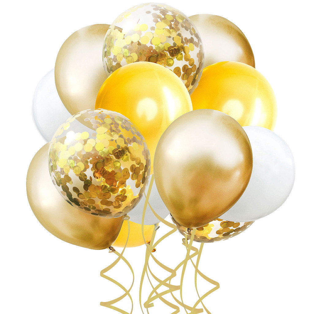 Cross Border Hot Sale Sequin Metal Balloon Latex Balloon Combination Set Birthday Celebration Holiday Party Supplies