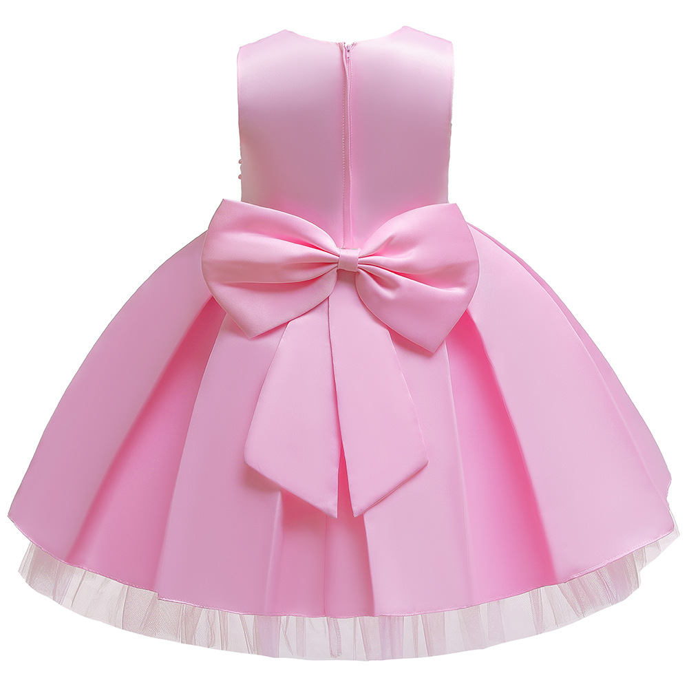 Européen Et Américain Nouveaux Enfants Robe De Filles Princesse Pettiskirt Fleur Fille De Mariage Robe Enfants Robe display picture 6