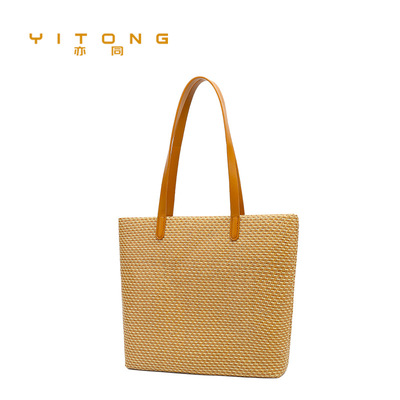 2019 new pattern fashion Rattan seats Office package business affairs portable Straw Female bag manual Rattan bag One shoulder Woven bag