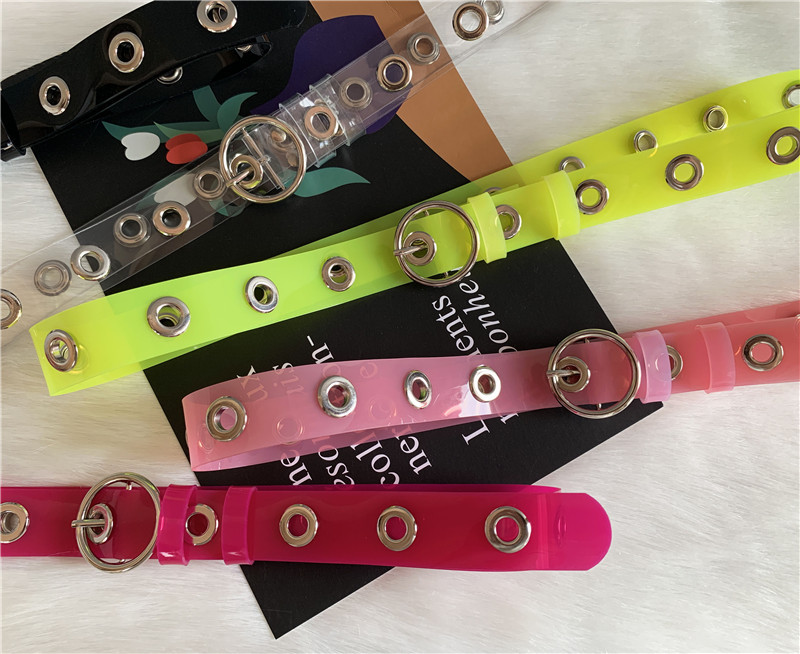 Fashion Transparent Hole Eyelet Belt display picture 4