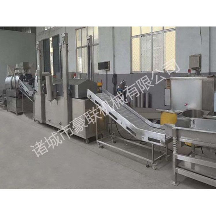 供应蟹味酥油炸线 休闲食品全自动连续油炸机 电加热型自动油炸机