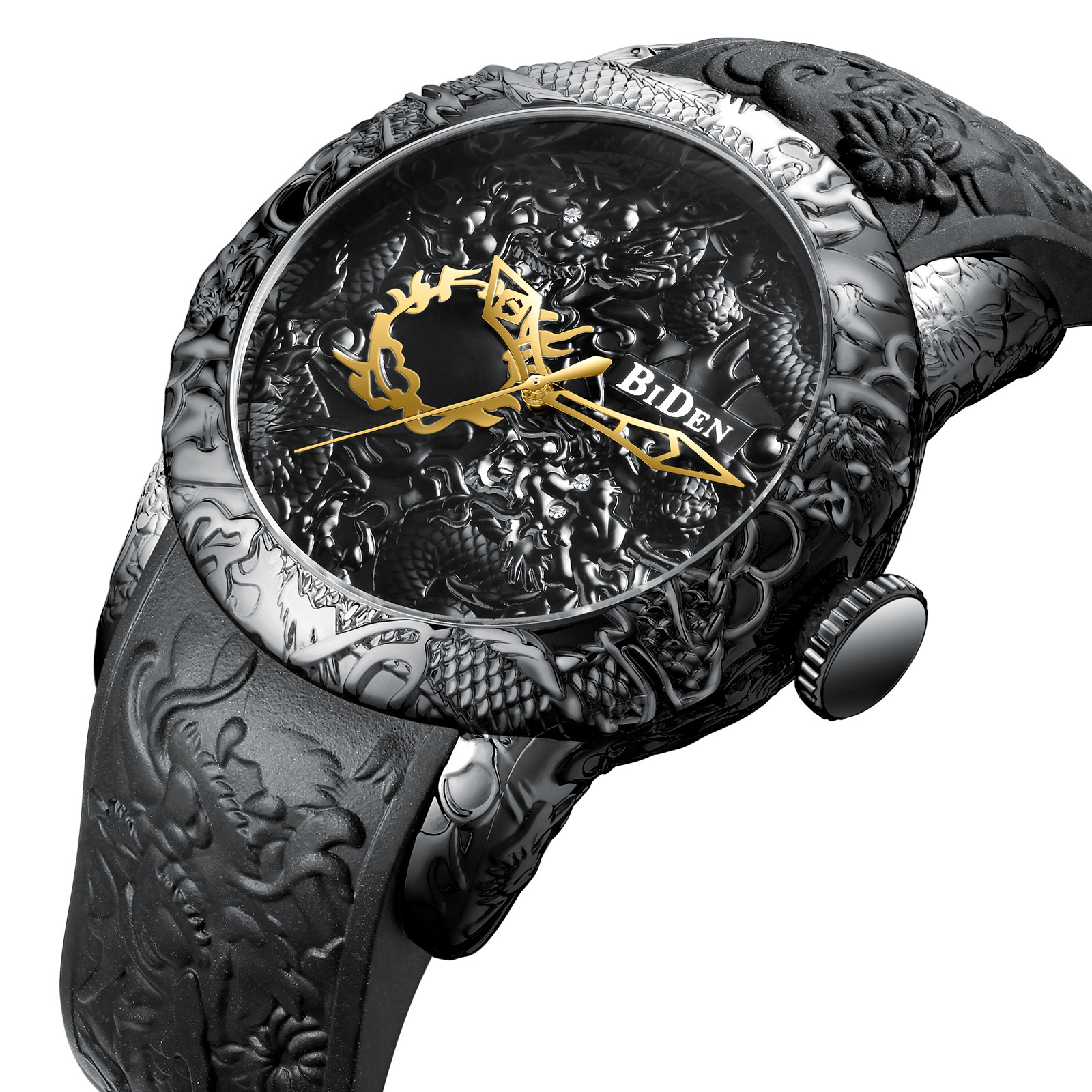 Quartz Men's Watch - Dual-Dragon Dial