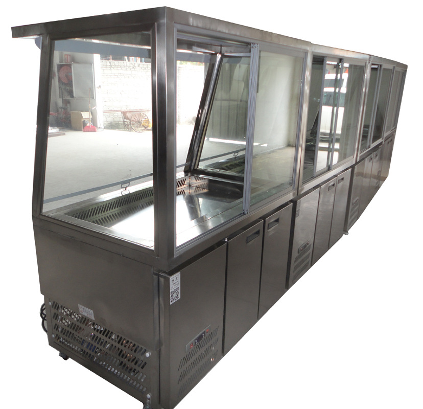 立式火锅店麻辣汤点菜柜凉菜柜冷藏展示柜火锅店选菜柜