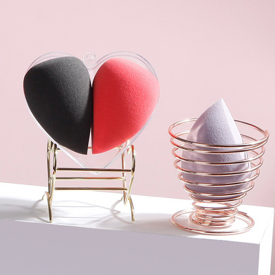 美妆蛋架子收纳盒架粉扑化妆放海绵蛋的托架支架蛋架防尘金属蛋蛋