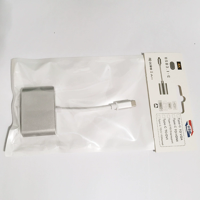 Кабель Type-C на VGA+HDTV 4Kx2K, конвертер два в одном, адаптер для ноутбука USB 3.1