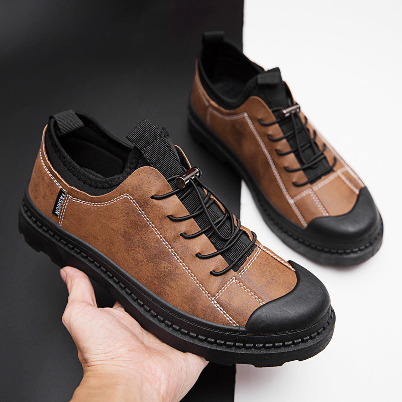 new pattern Popular Men's Shoes Low ventilation England leather shoes Europe and America Retro work clothes leisure time leather shoes Explosive money