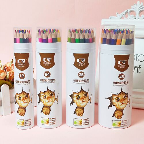 Wood-free erasable colored pencils for students art painting colored pencil sketch pens graffiti painting supplies stationery