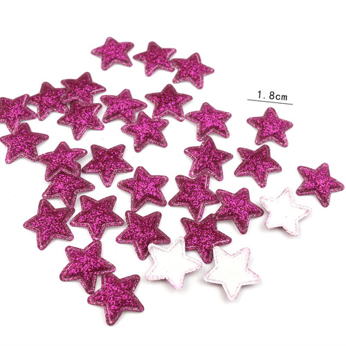 Gold powder cloth five-pointed star children's DIY hair accessories hairpin accessories ultrasonic embossing headband gift decoration material