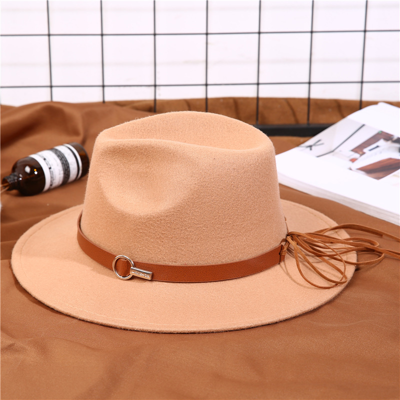 Sombrero Otoño e Invierno de lana estilo europeo y americano británico sombrero de copa 55-57cm multicolor opcional fábrica al por mayor image 7
