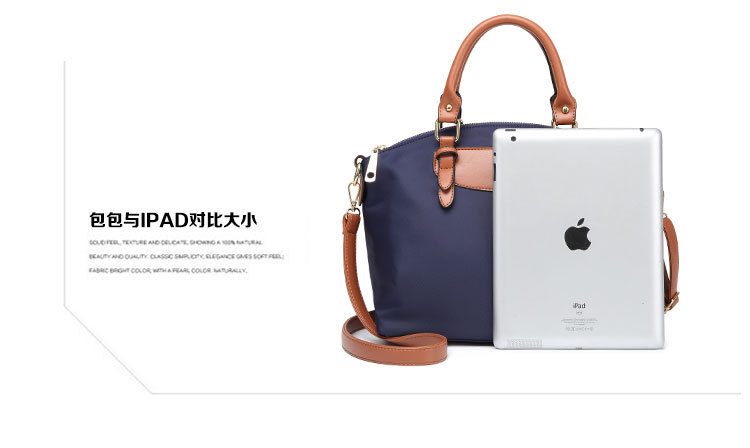 502g Weight Polyester Lining Material Zipper Closure Type Single Shoulder Strap Strap Type Bag Sets Bags Type Solid Color Pattern Fashion Style Square Shape Khaki, Red, Blue, Black Color Large Size Large Fashion Bag Sets 4