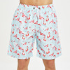 Amazon Cross border Specifically for Flamingo Beach pants Quick drying shorts Big pants XL Five point pants
