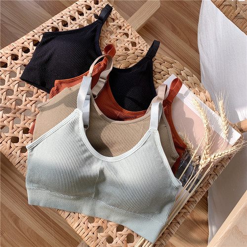Factory direct sales of the new Korean version of the bear thread-wrapped bra, tube top, beautiful back sports bra, underwear for women