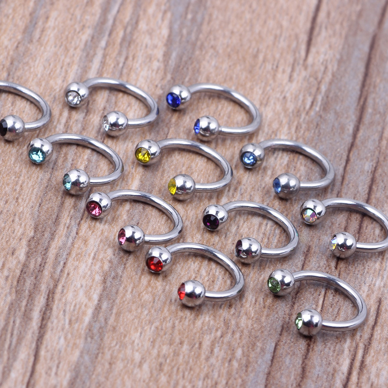 Labret piercing jewelry detail image