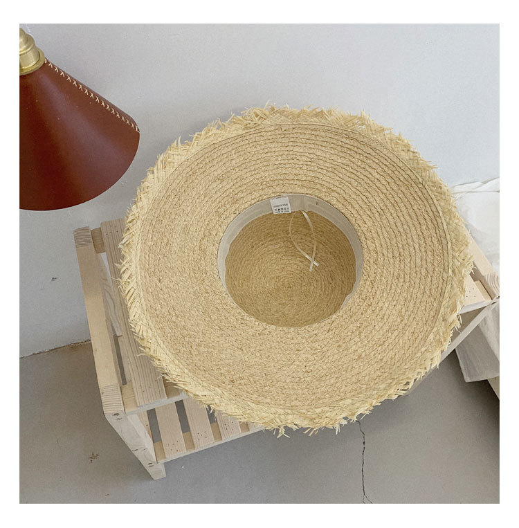 Fashion Sunscreen Big Brim Raffia Straw Hat display picture 2