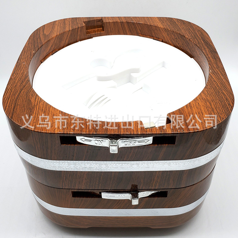 Factory direct sales lunch boxes, Japanese-style multi-layer combination lunch boxes, wood-grain lock-lock bento boxes, picnic lunch boxes detail image 7