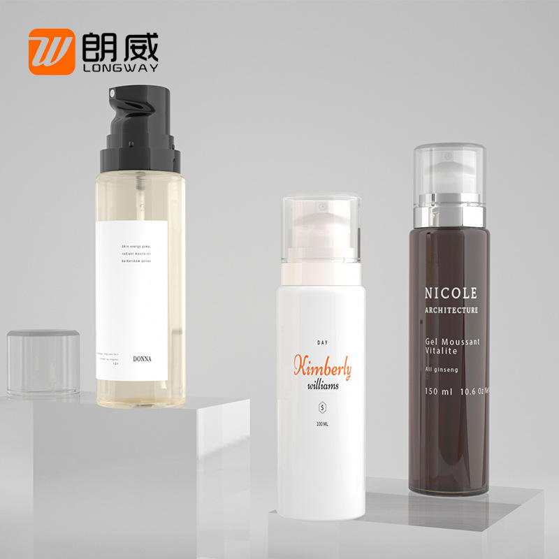 100ml / 120ml / 150ml AS botella de aerosol de una sola capa de plástico transparente botella de embalaje de cosméticos al por mayor