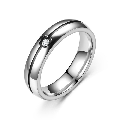 Factory direct sales Men's and Women's Accessories Titanium Steel Couple Rings Proposal Rings Black Rose Gold Diamond Rings