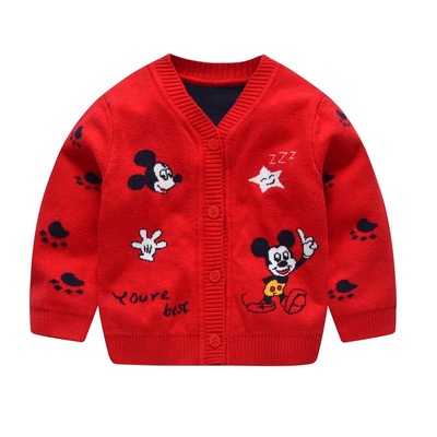 童装毛衣婴儿外套宝宝开衫 2021新款男女童棉针织衫 新生儿童服装