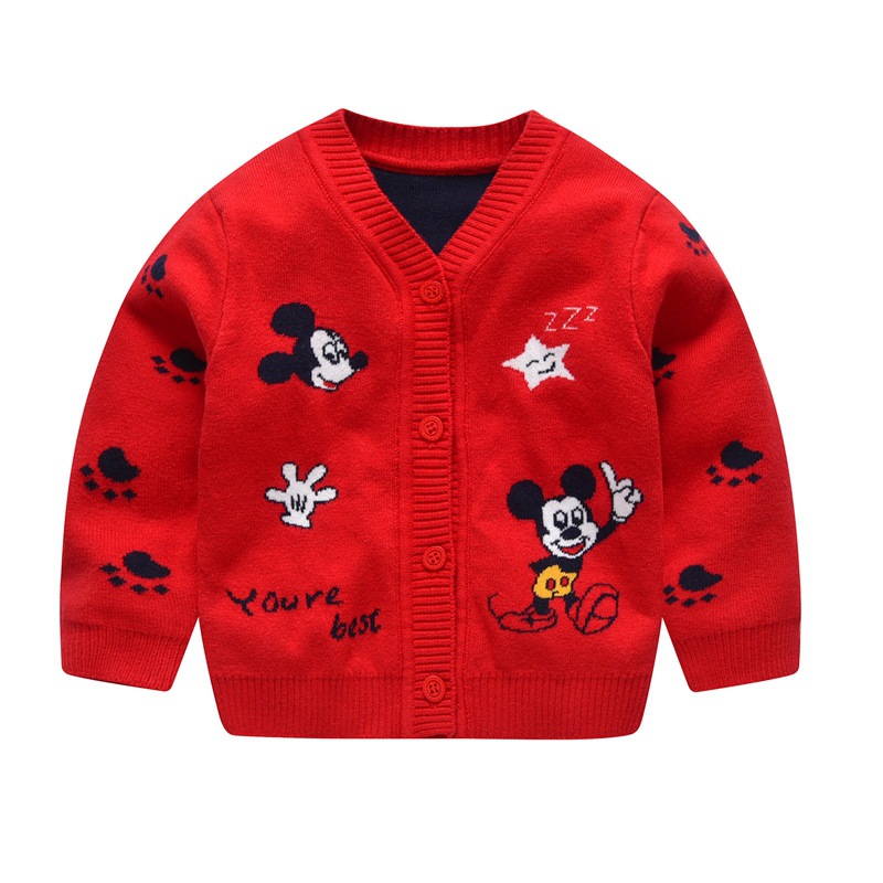 童装毛衣婴儿外套宝宝开衫 2021新款男女童棉针织衫 新生儿童服装