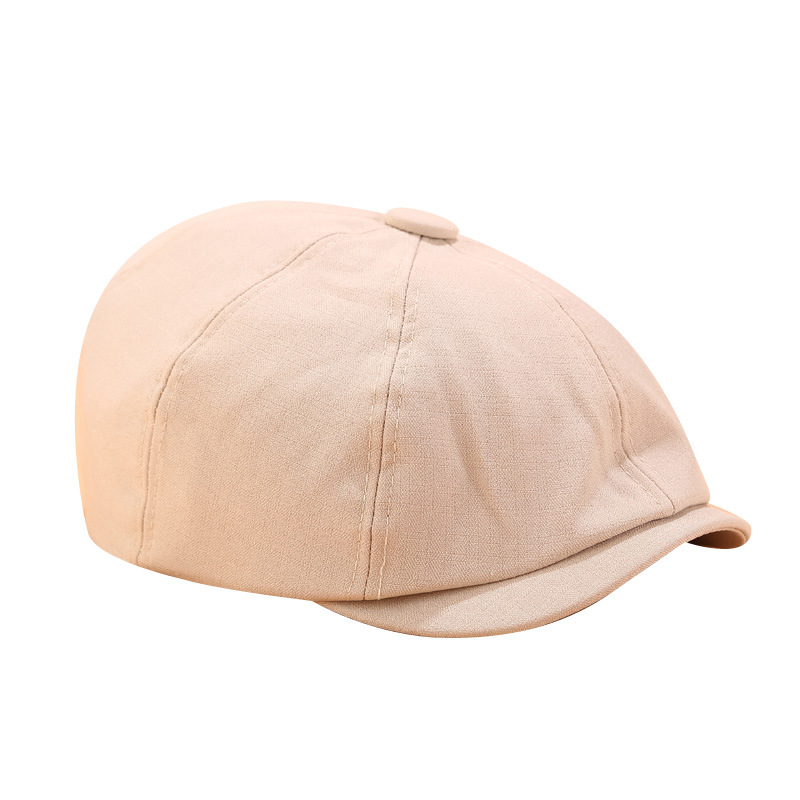 Boina estilo pico de pato 2025 para mujer, gorra versátil de color liso para hombre, sombrero octogonal informal y versátil, sombrero de artista sencillo. image 5