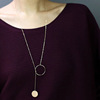 Accessory for leisure, universal copper necklace, European style, simple and elegant design