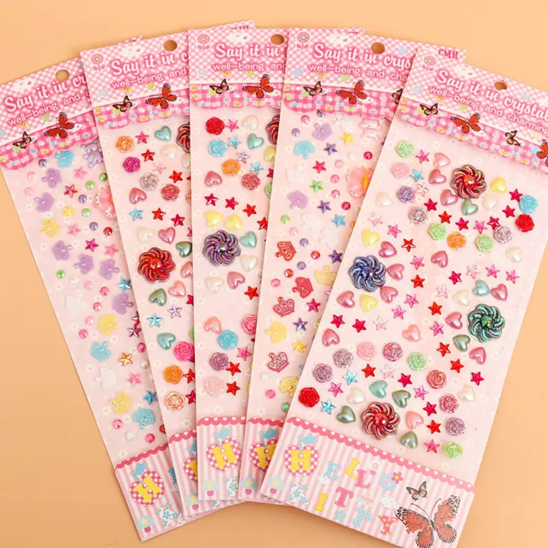 汽车装饰钻贴纸手机DIY亚克力树脂水晶钻贴儿童益智手工贴画批发