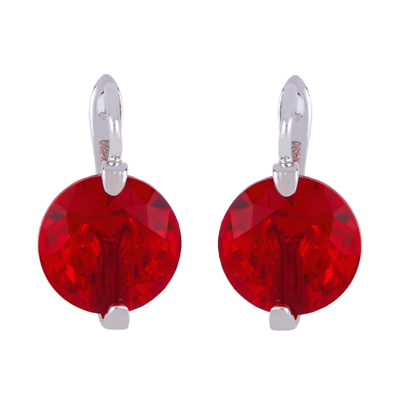 Individual Round Zircon Earrings display picture 10