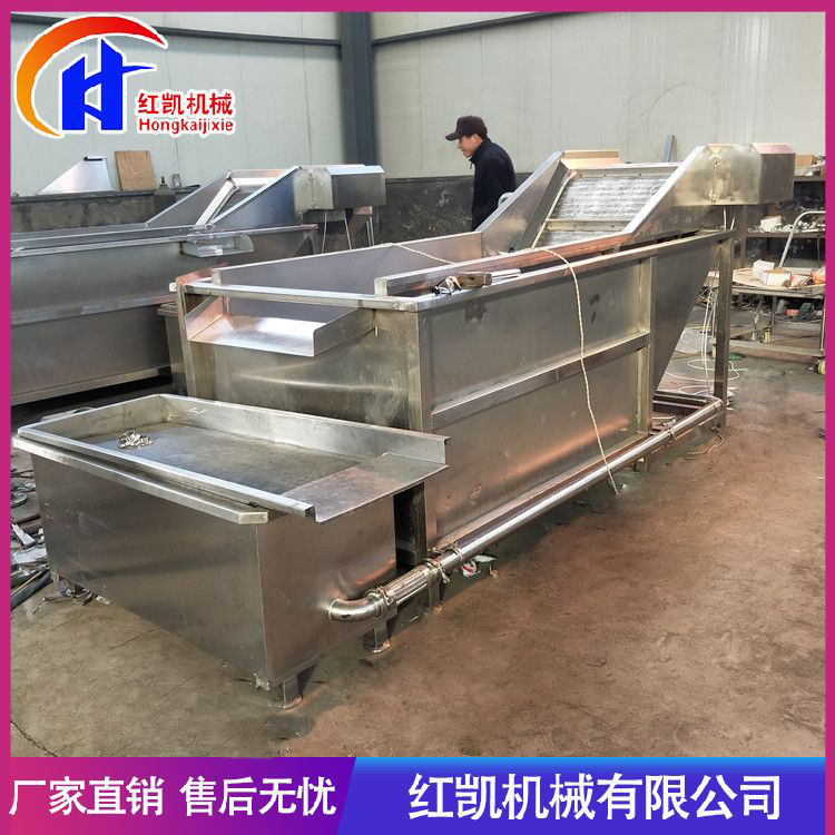 全自动鼓浪式清洗机 气泡式蔬菜清洗机 供应菠菜清洗流水线