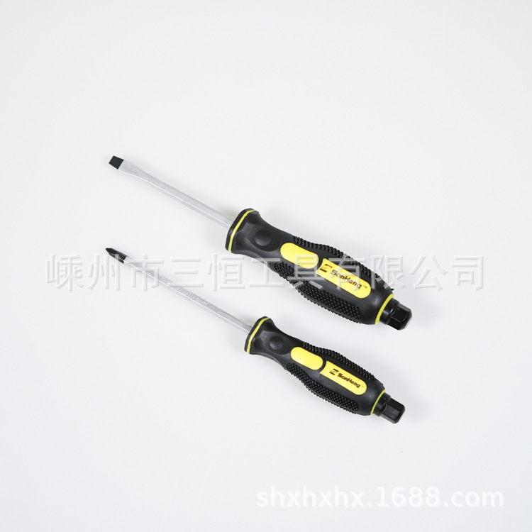 供应多用  单支六角杆带六角尾钉双色刺猬柄穿心批 敲击批系列