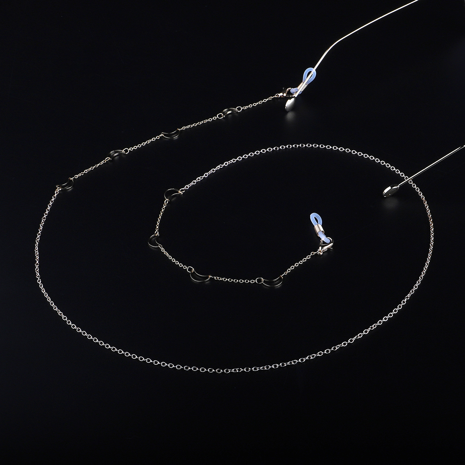 25g Weight Metal Material Gold Color Fashion Simple Copper Moon Chain Glasses Chain Glasses Rope 2