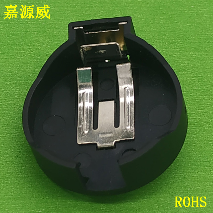 工厂直销CR2450卧式插脚电池座 2450塑胶电池架