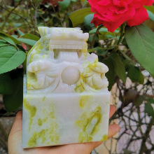 批发玉玺 纪念商务高档礼品工艺品摆件蓝田玉玉石印章