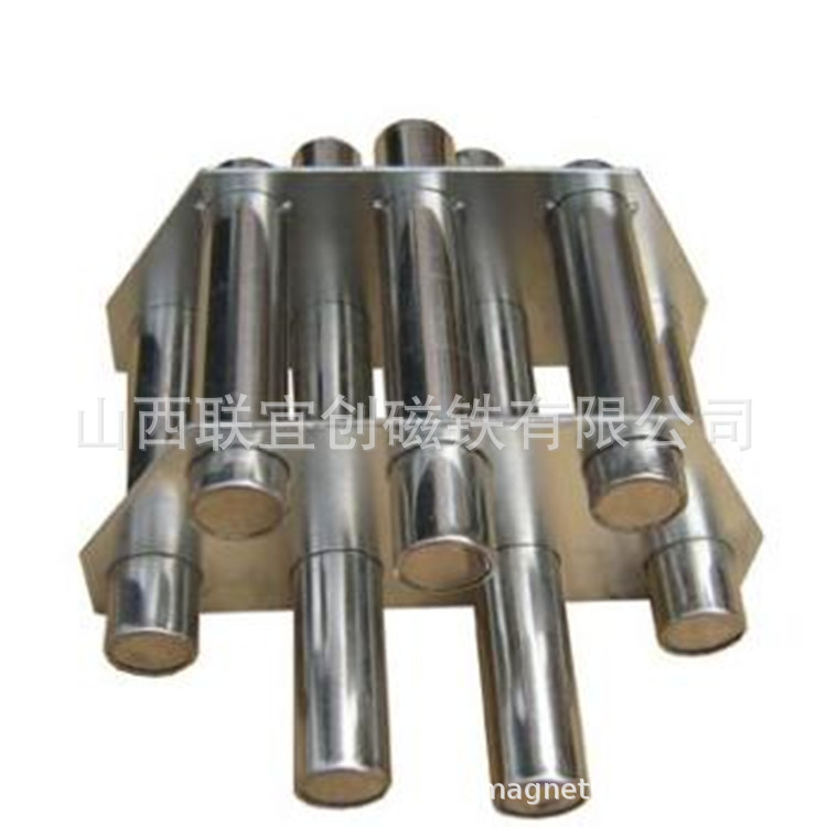 供应7管单层注塑机磁力架  6000-12000高斯圆形磁力架 传输带磁板