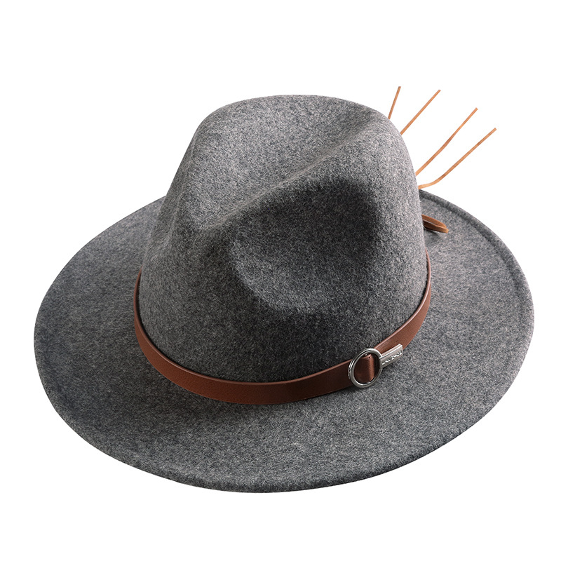 Sombrero Otoño e Invierno de lana estilo europeo y americano británico sombrero de copa 55-57cm multicolor opcional fábrica al por mayor image 19