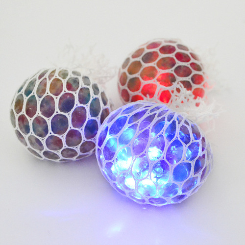 Cross-border sourcing: Creative, unique, and novelty stress-relief grape-shaped hand-pinched fidget balls—6.0-inch glowing colorful bead balls—factory direct sales
