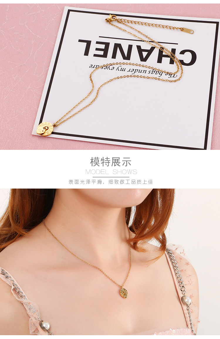 Women'S Gender Fashion Heart 18K Gold Plated Titanium Steel Wholesale