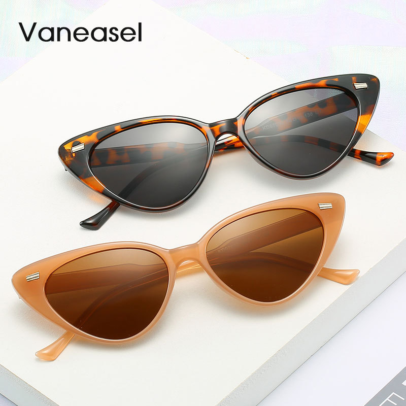 Nuevas gafas de sol estilo europeo y americano, gafas de sol triangulares tipo ojo de gato personalizadas, gafas de sol retro transfronterizas modernas y a la moda.