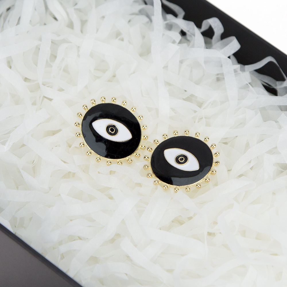 Fashion Eye Alloy Enamel Women's Ear Studs 1 Pair display picture 5